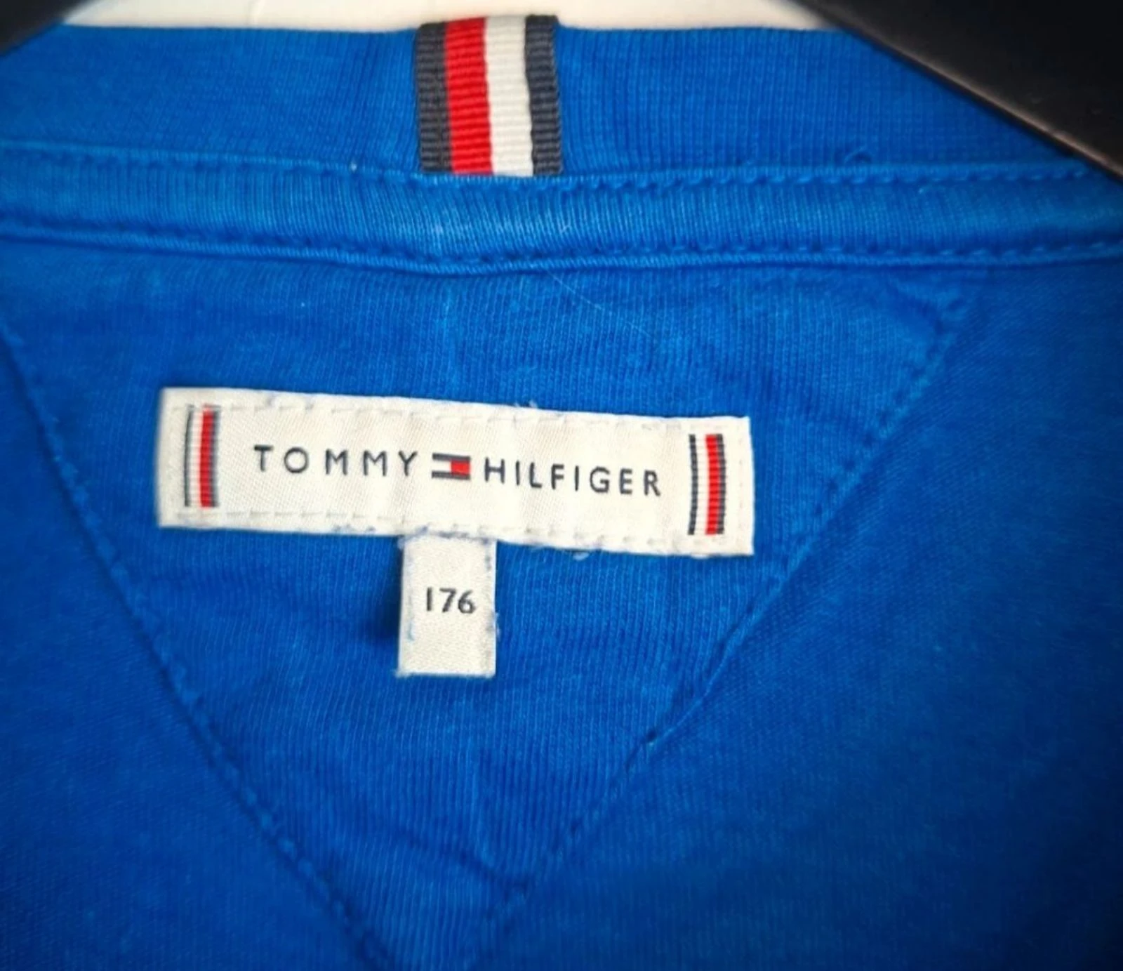 TOMMY HILFIGER Classic Blue Retro Y2K Style T-Shirt from the 2000s – photo 7